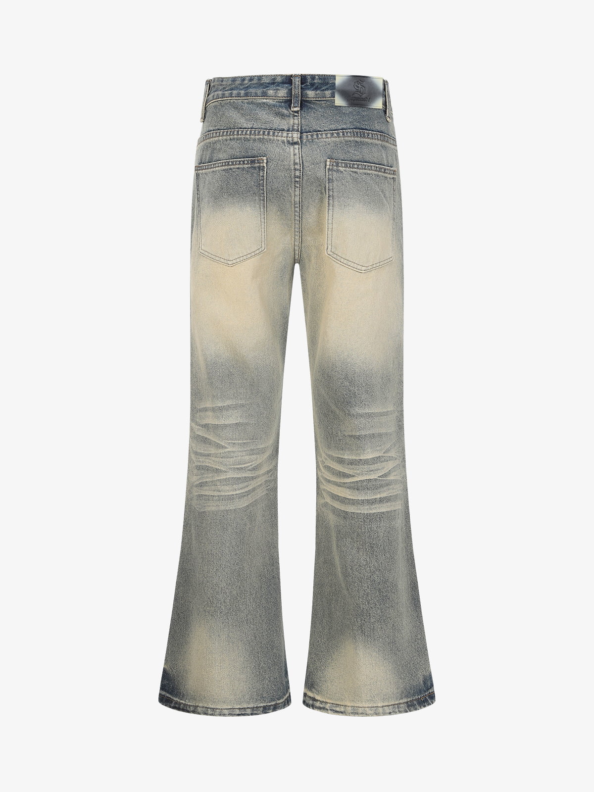 Vintage Washed Flare Jeans - 2625