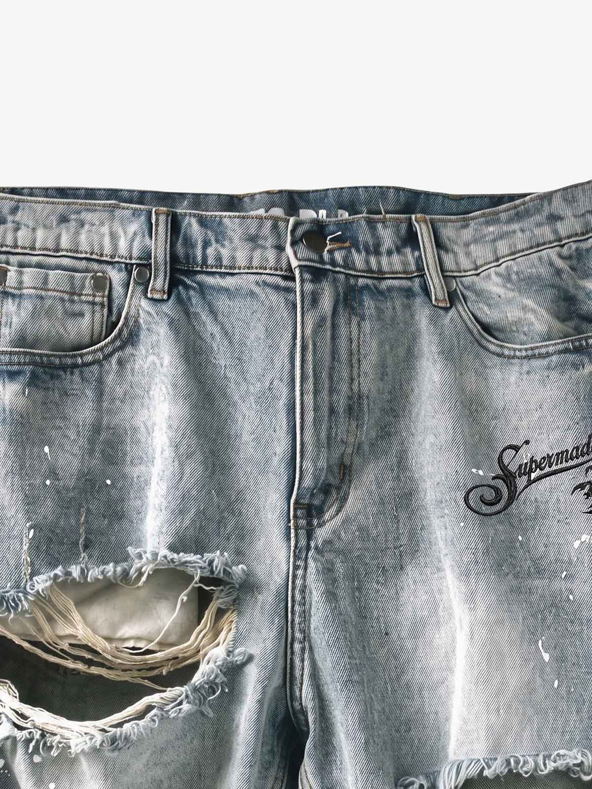 Paint Splatter Loose Jeans