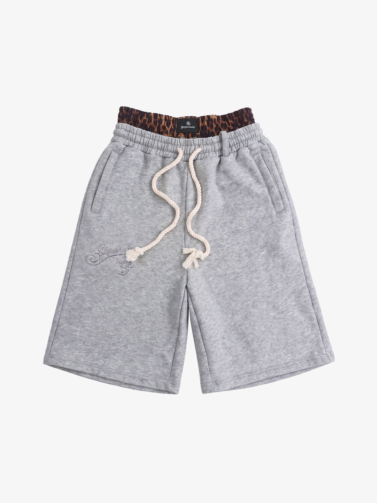 Logo Embroidery Double Waist Shorts