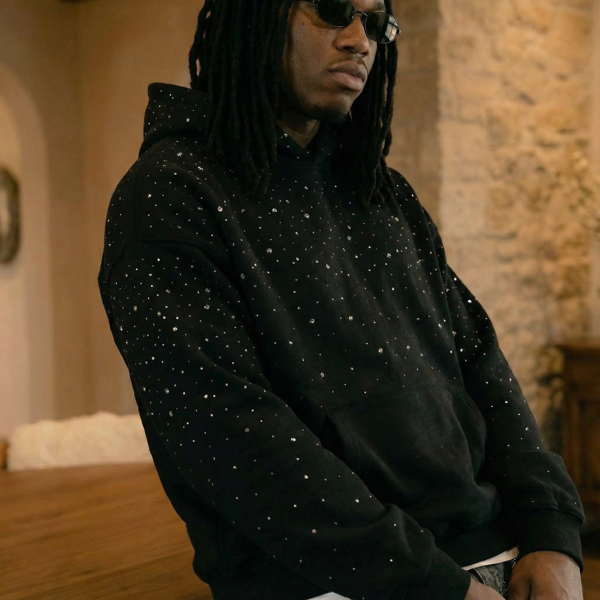 VVS Rhinestone | Sweatshirt Black