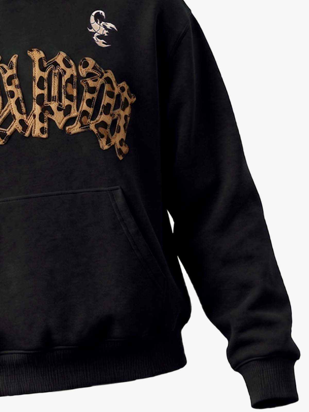 Leopard Patchwork Hoodie & Trousers Set