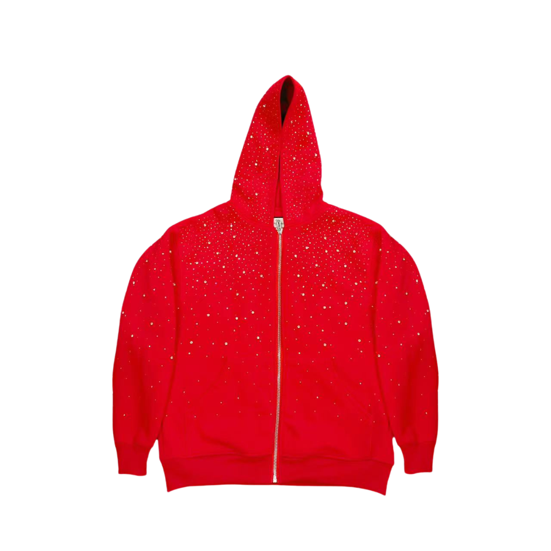 Rhinestone Galaxy Zip Up