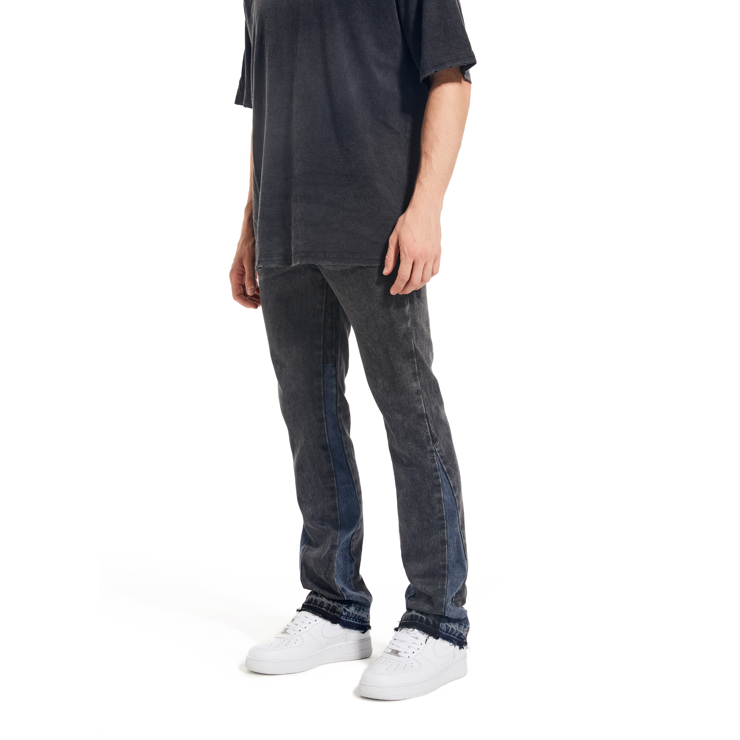 Flare Denim - Washed Black