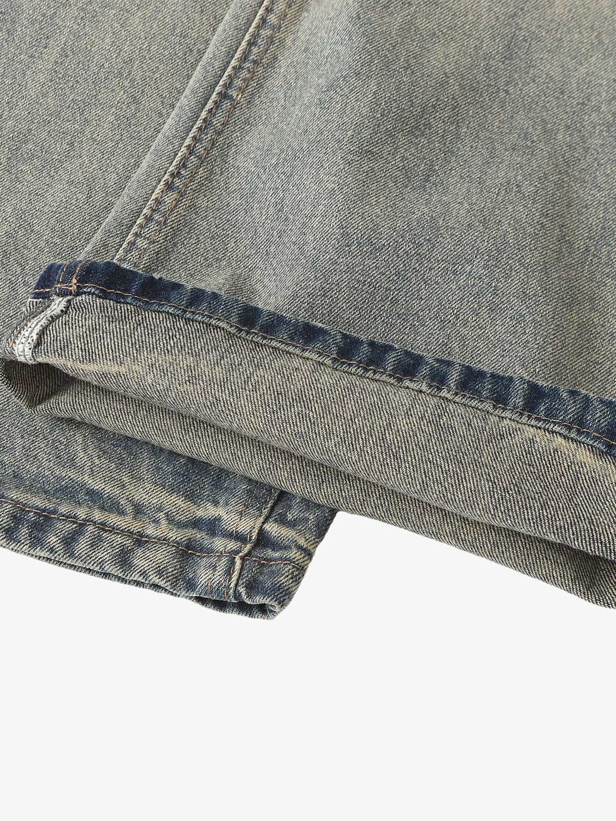 Vintage Washed Flare Jeans - 2625