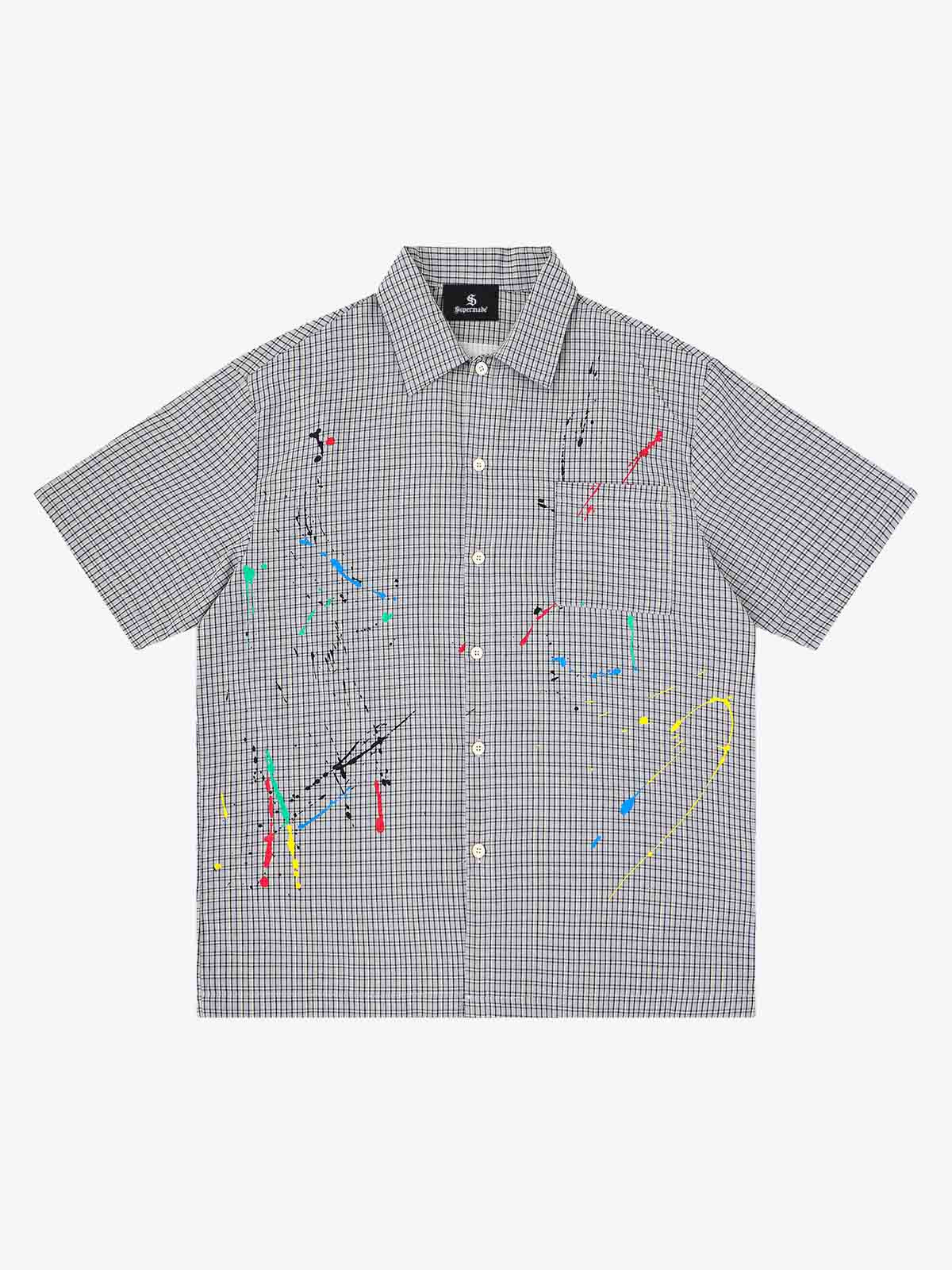 Striped Floral Embroidered Shirt