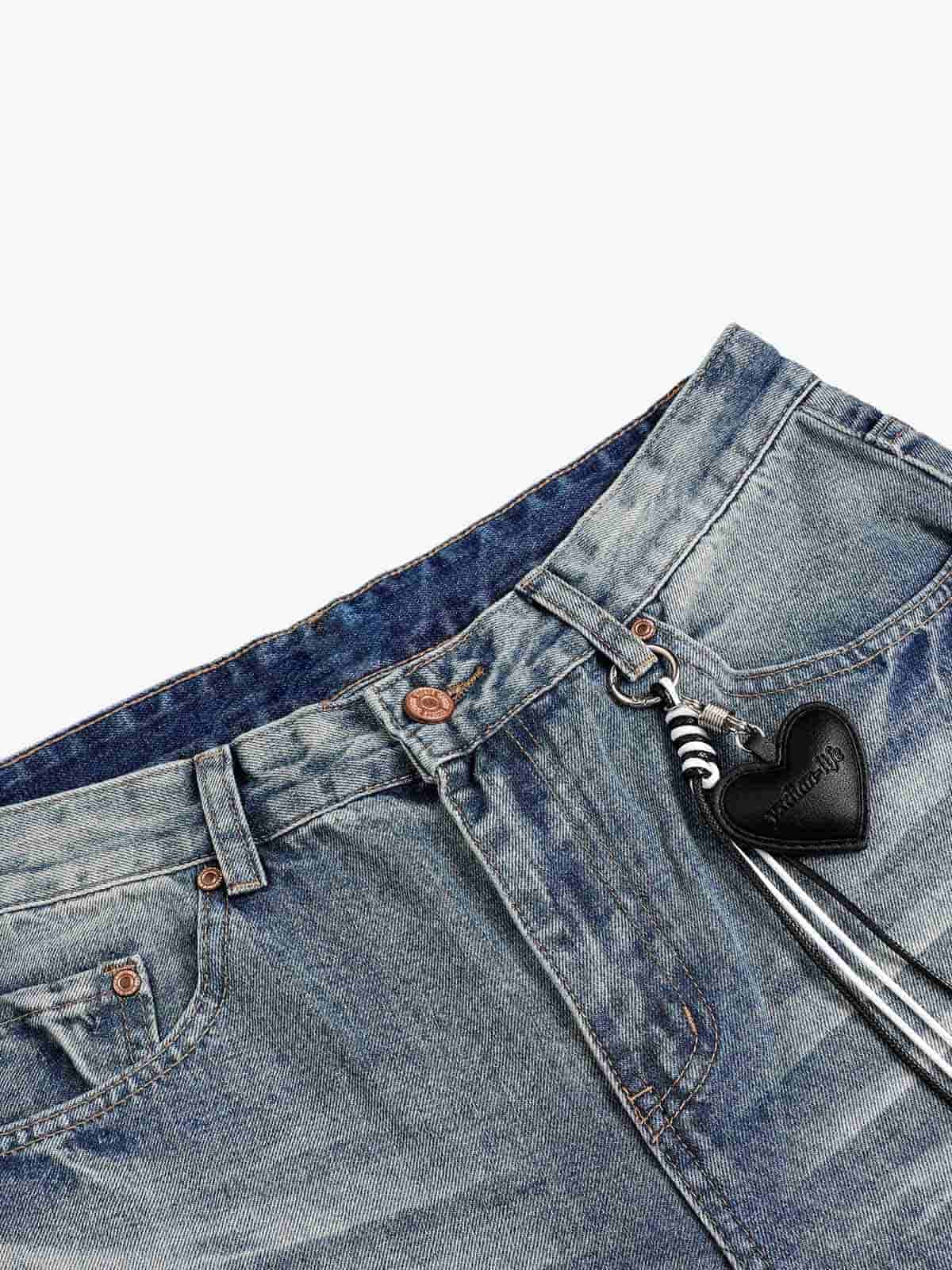 Distressed Washed Jeans