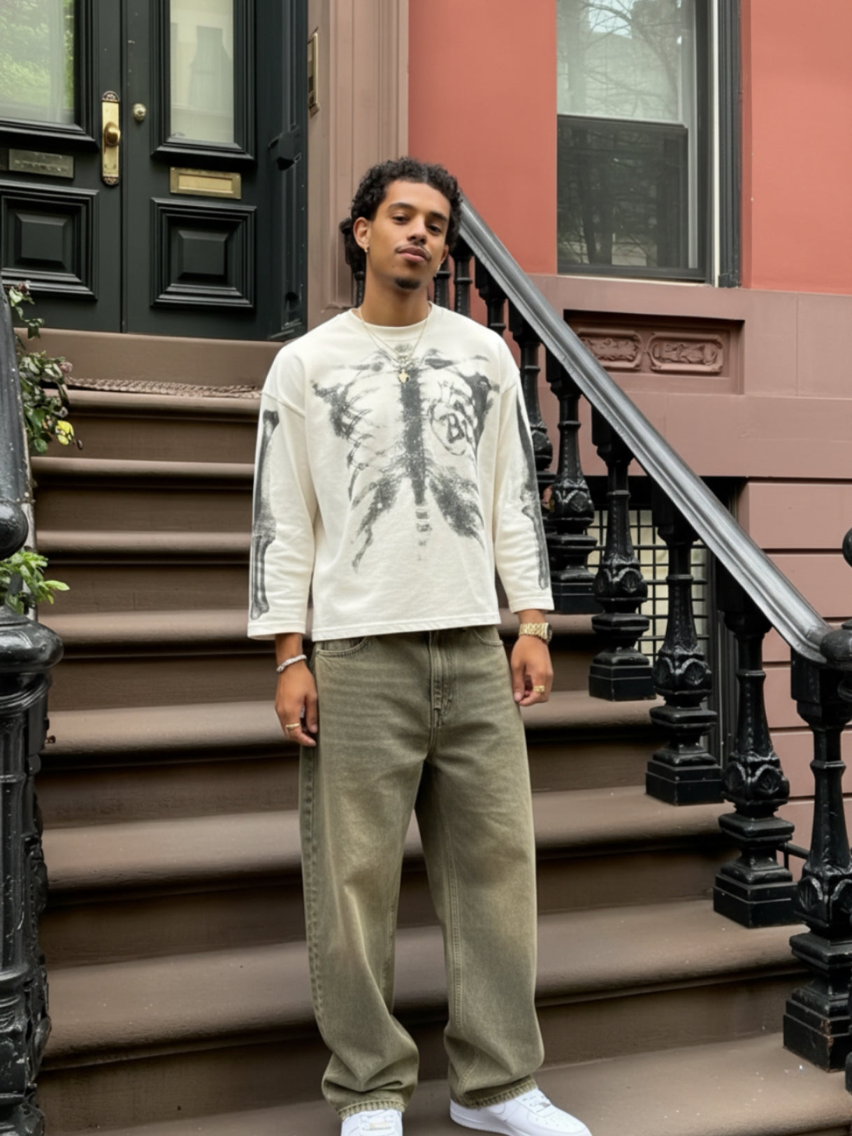 DCRB Waffle Knit Skeleton Longsleeve