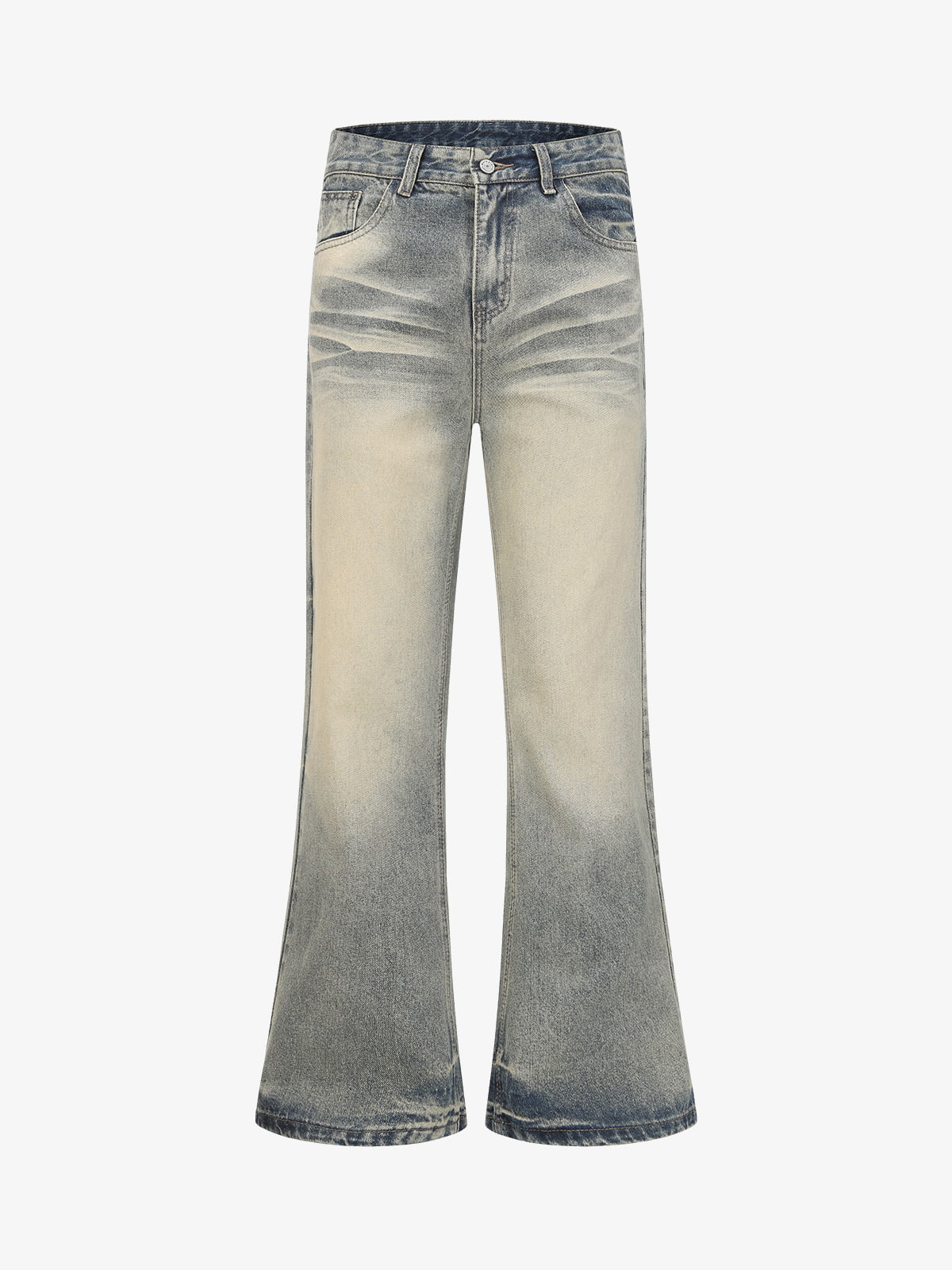Vintage Washed Flare Jeans - 2625