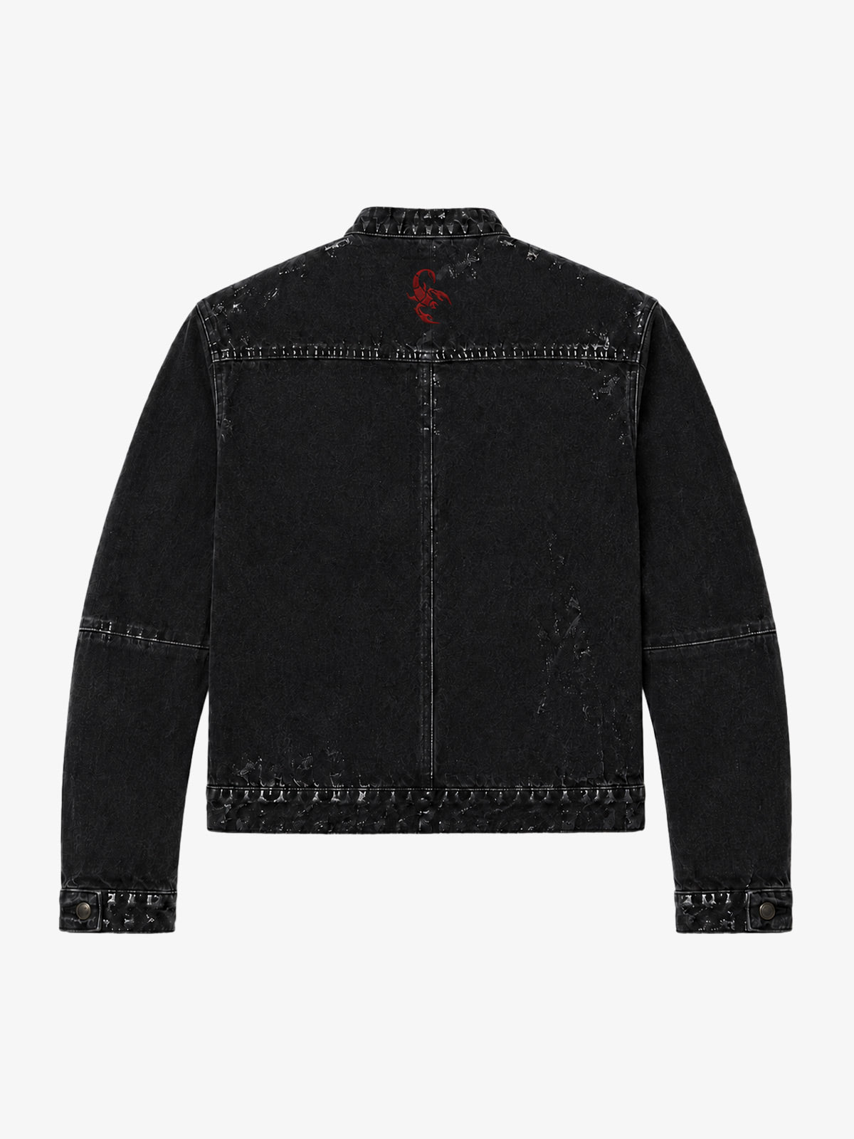 Waxed Denim Biker Jacket