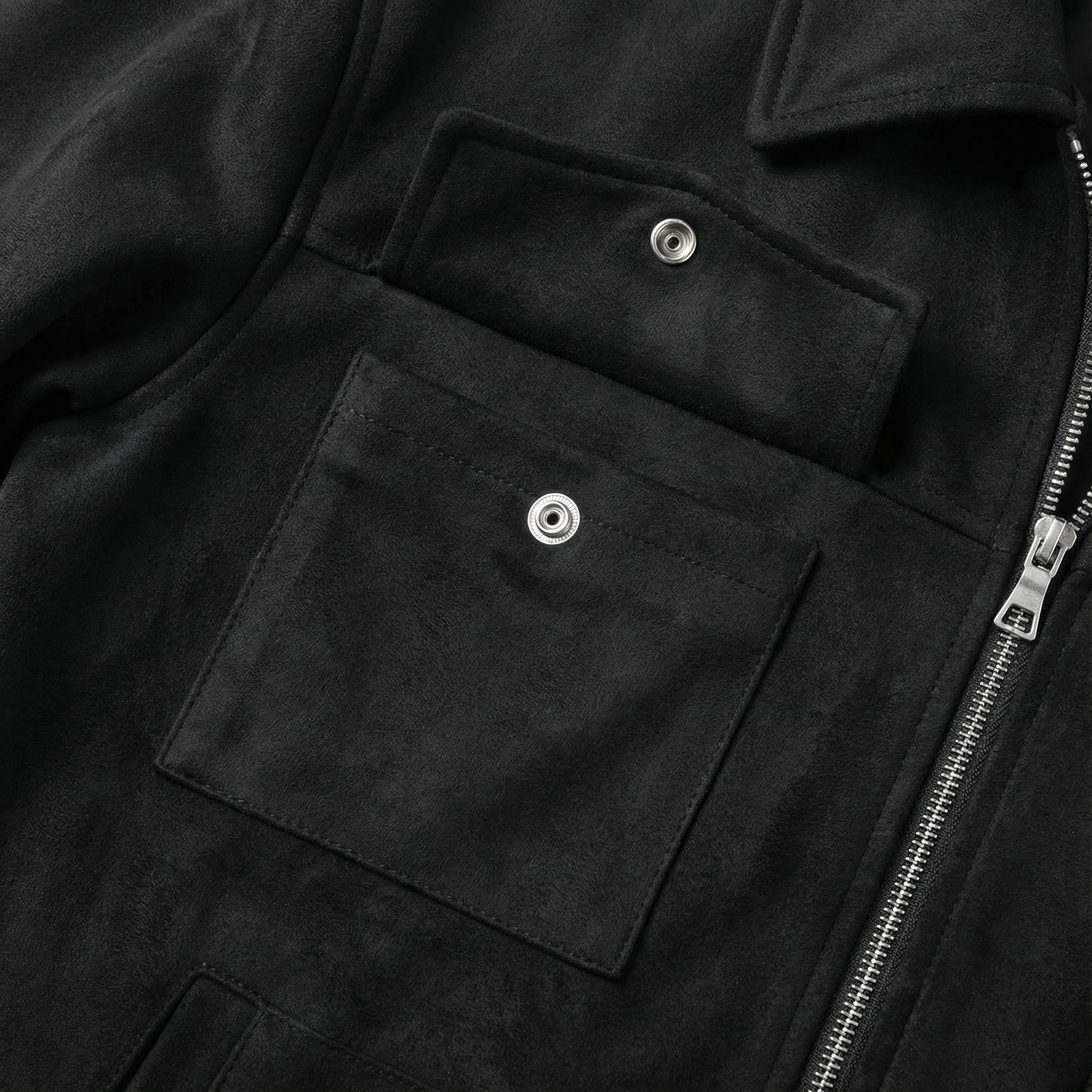 Suede Work Jacket - Black