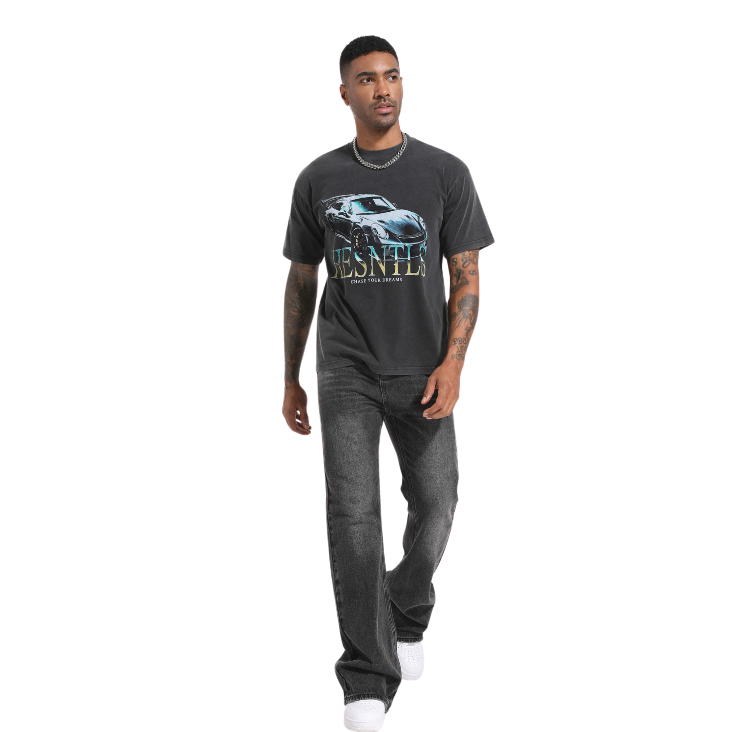 Flare Denim v2 | Washed Black