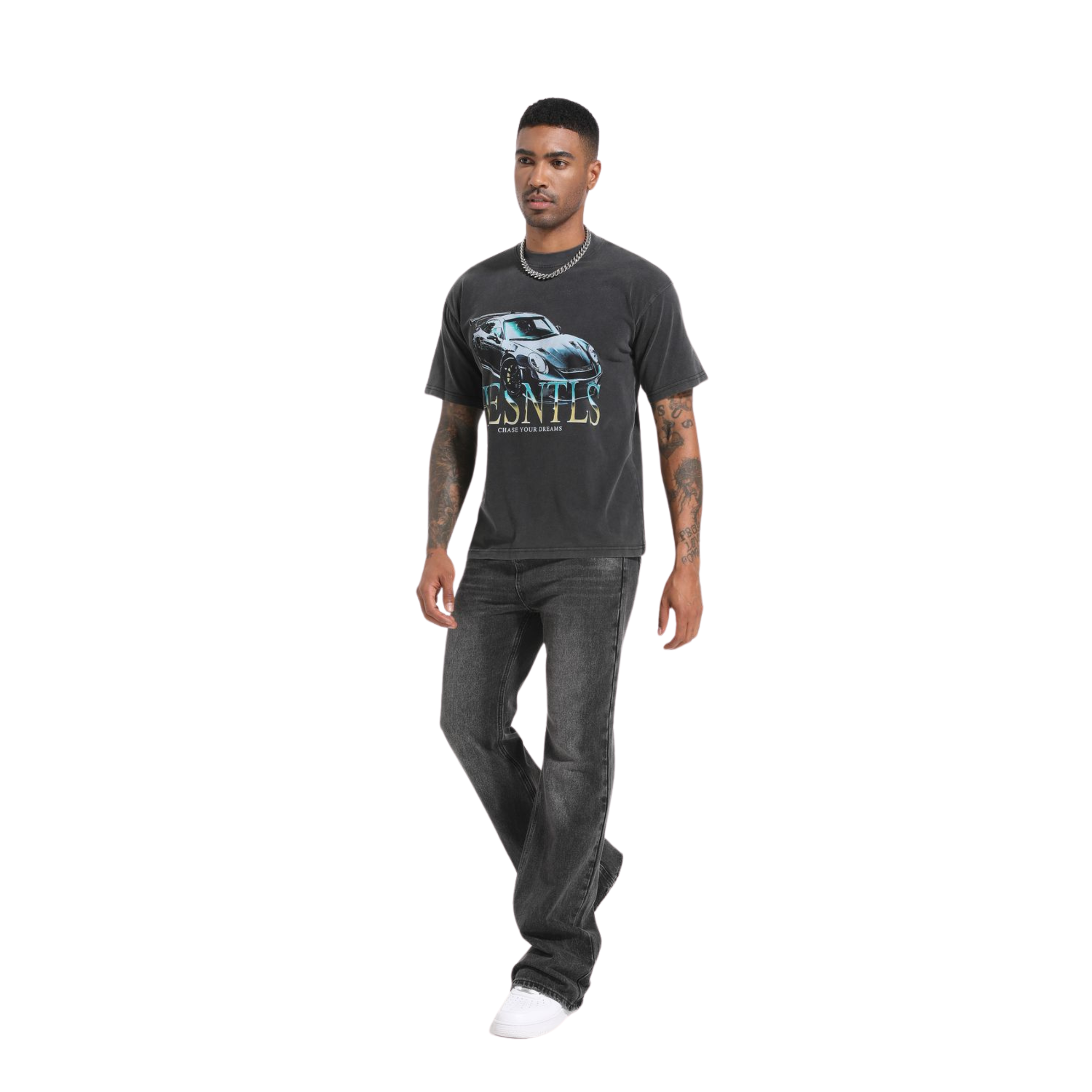 Flare Denim v2 | Washed Black