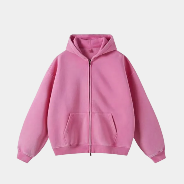 Heavyweight Zipped Hoodie - Black