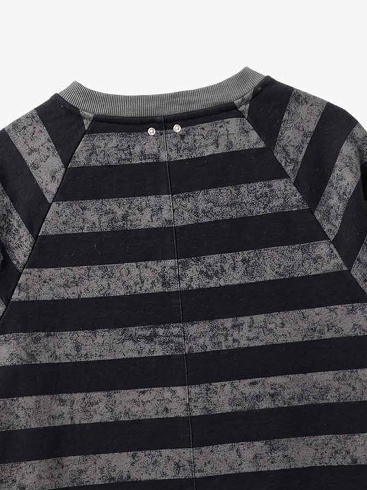 Striped Embroidered Oversized Long Sleeve Tee
