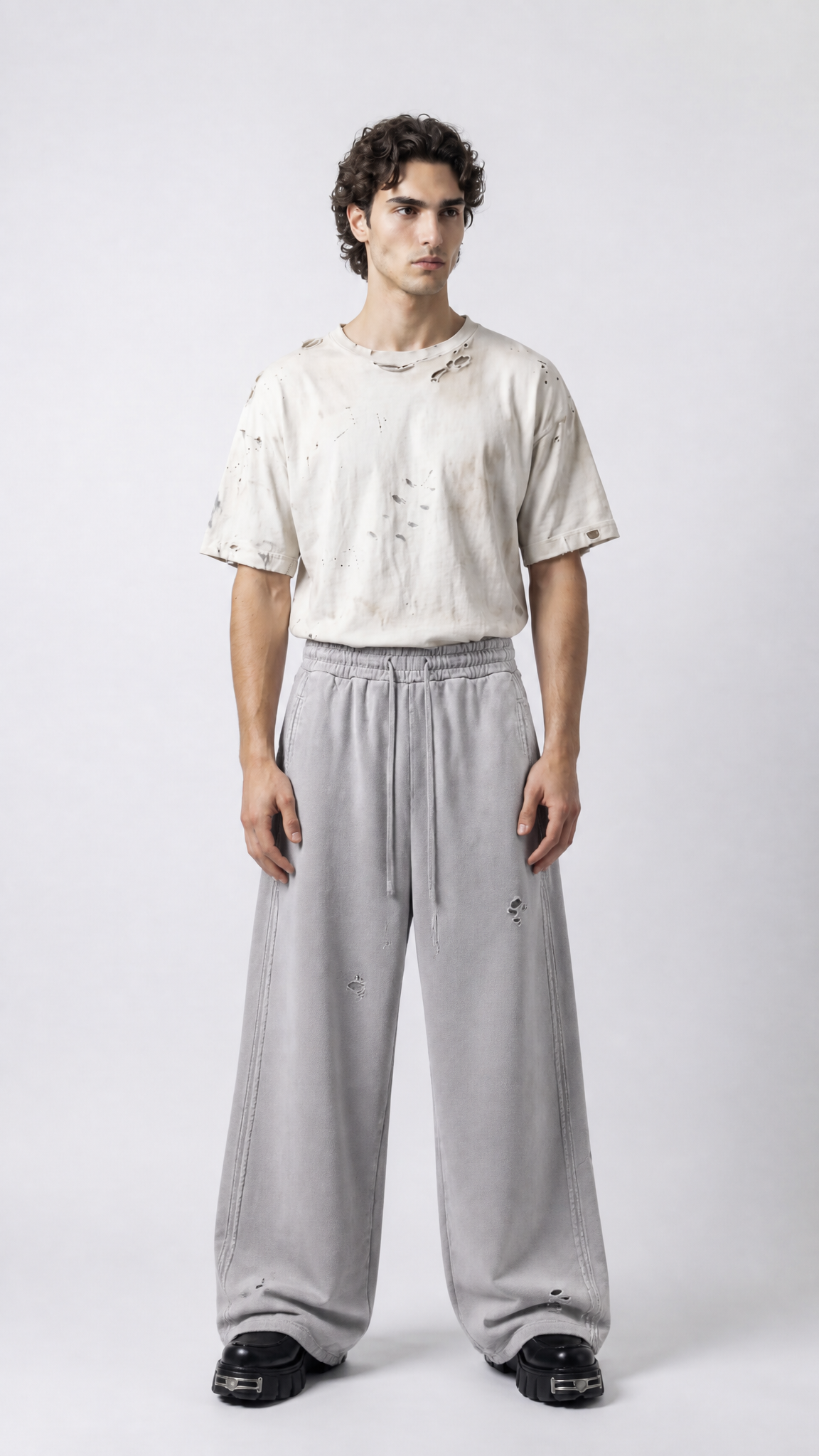 Distressed Basic Sweatpants