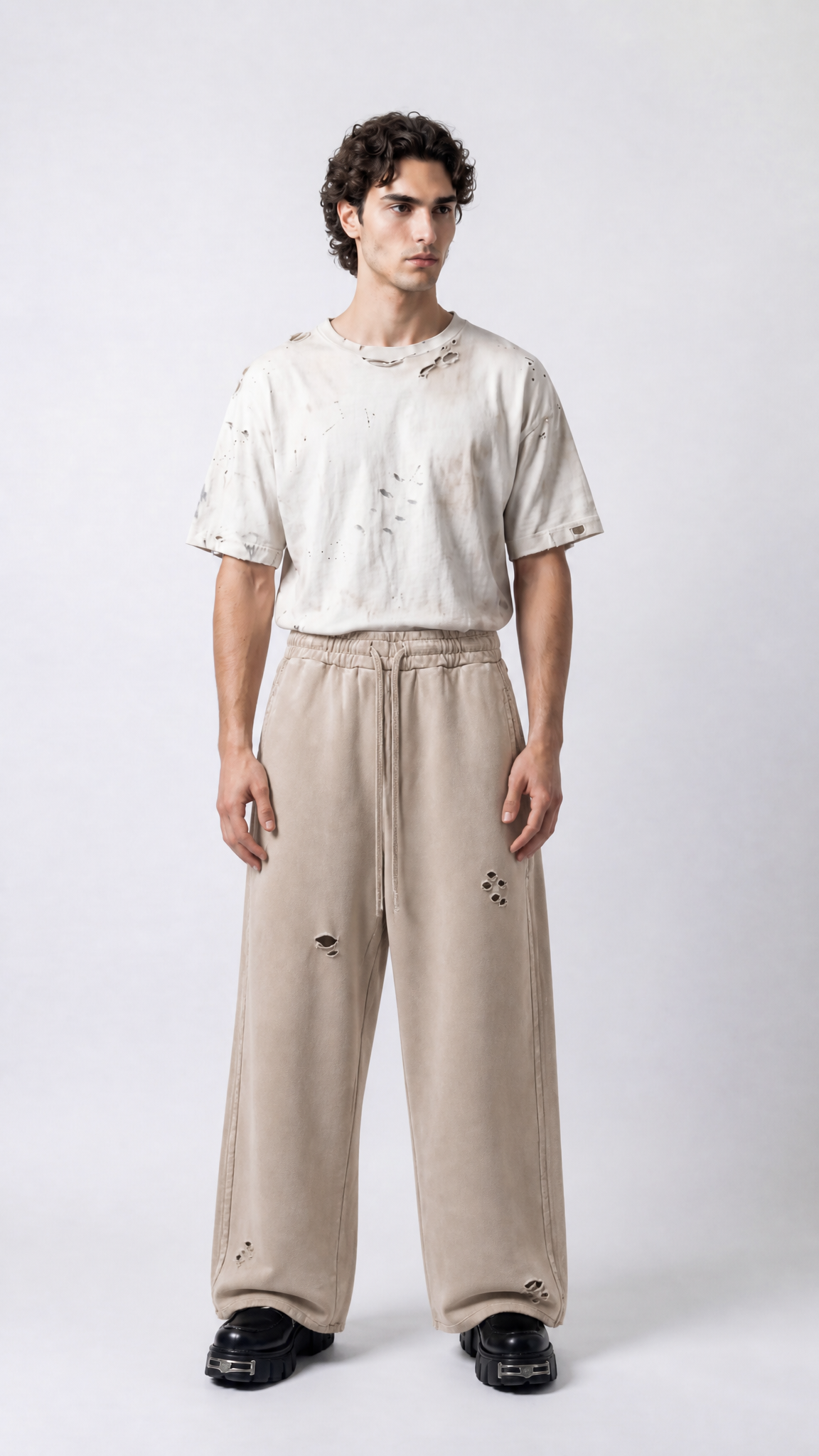 Distressed Basic Sweatpants