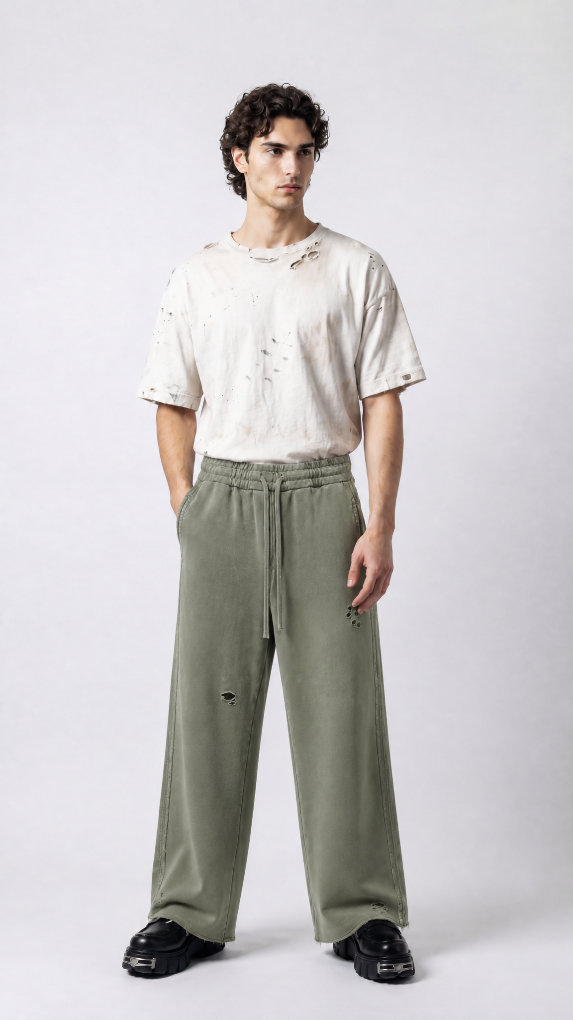 Distressed Basic Sweatpants