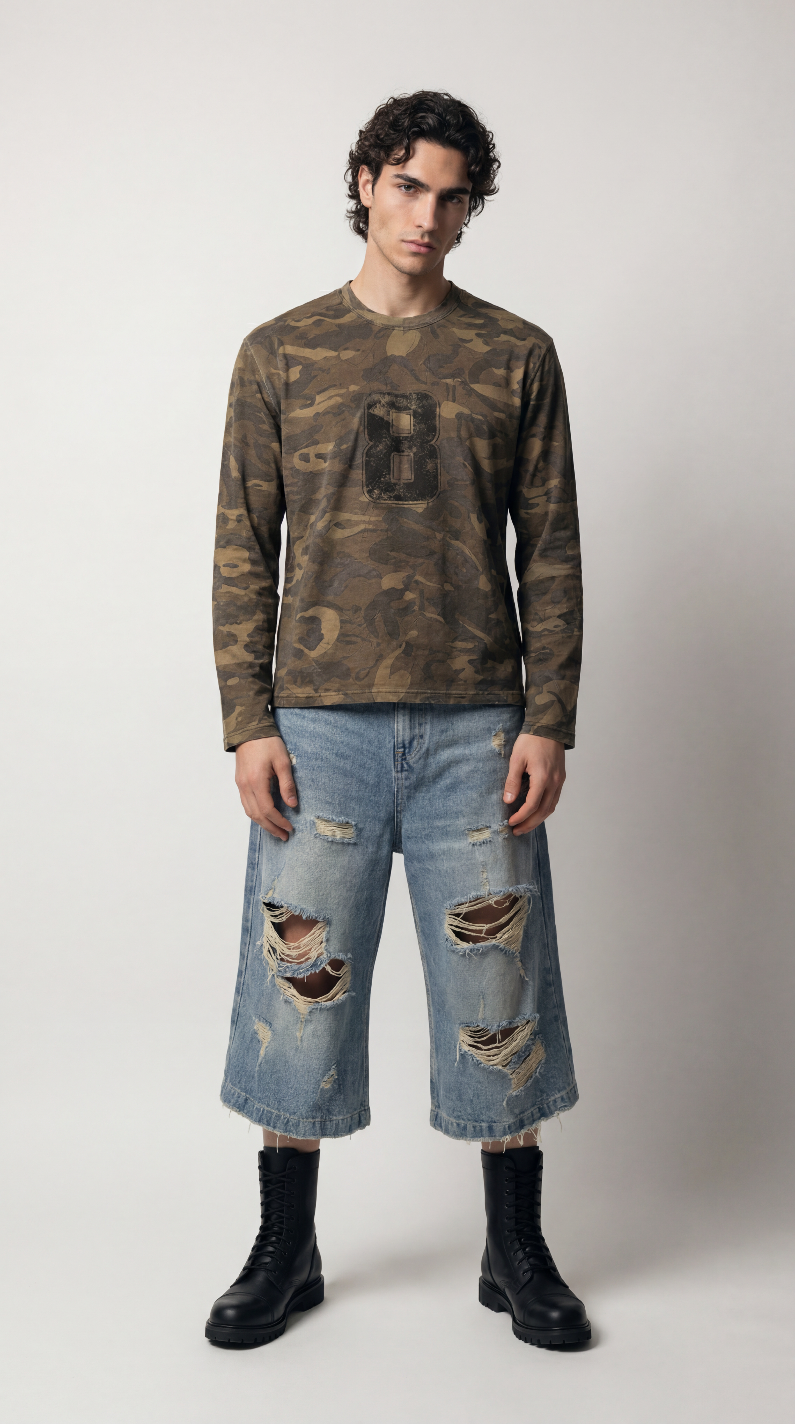 Number 8 Camo Longsleeve