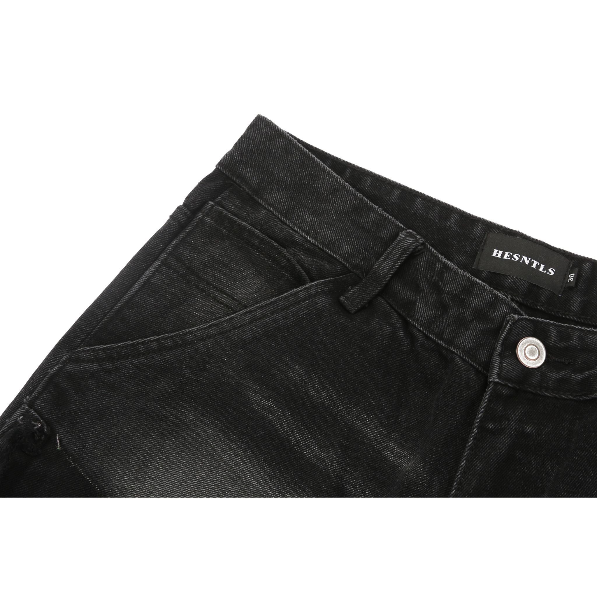 Flare Denim - Patch-work Black