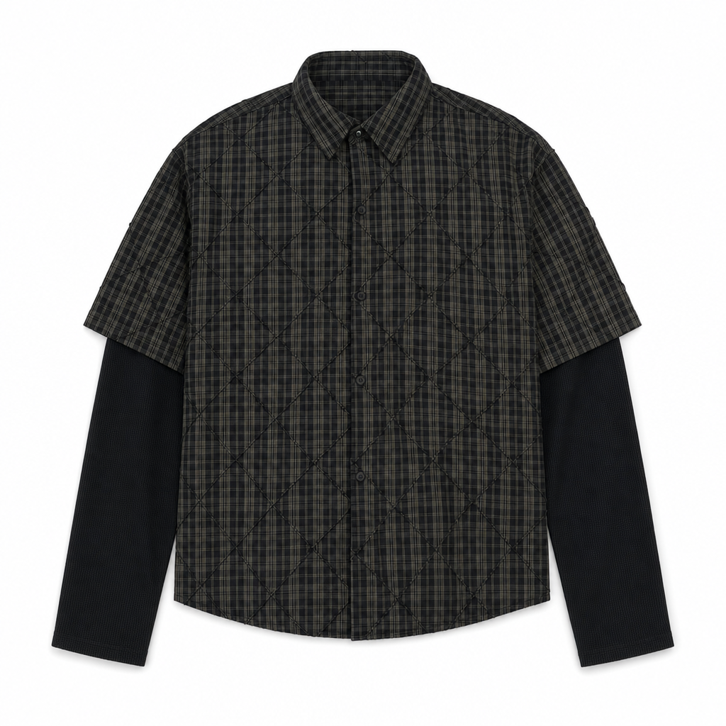 Layered Grid Shirt
