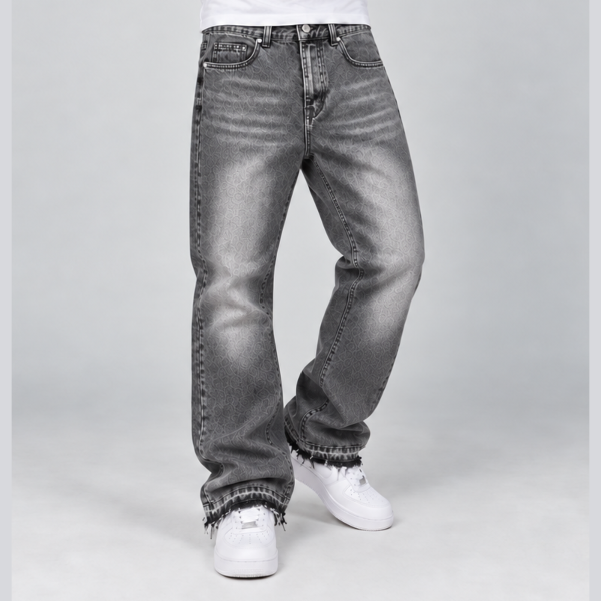 Faced Flared Jeans