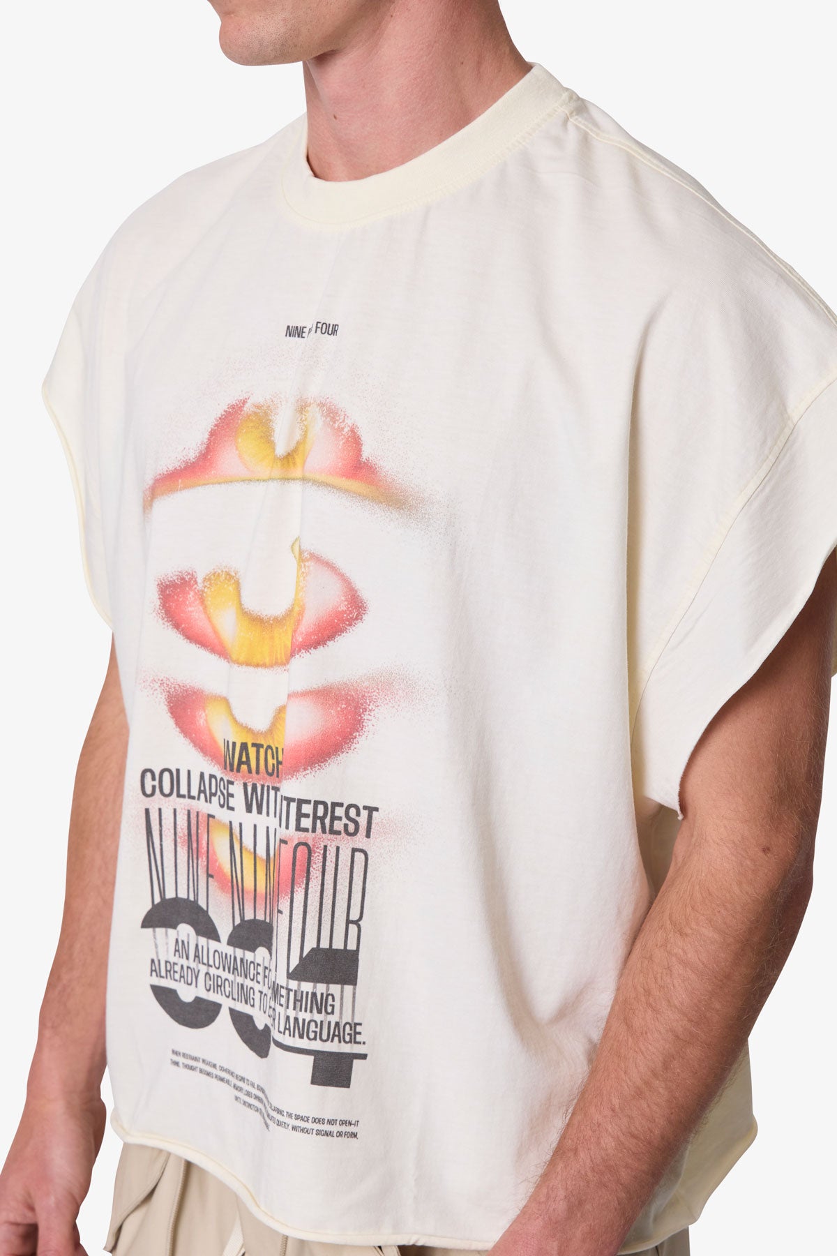 Retina Cut Off Tee - Off White