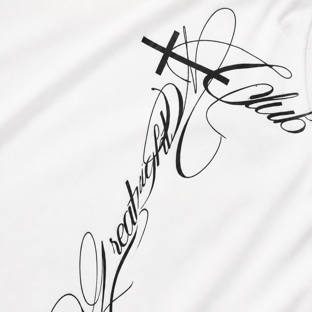 Script Cross Tee