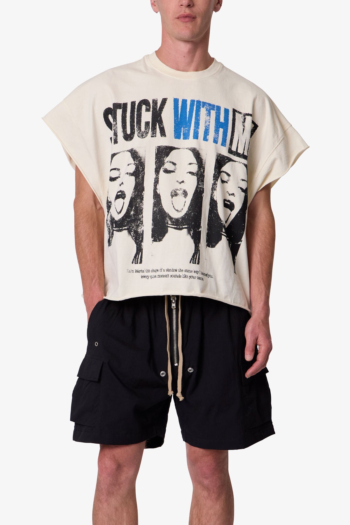 Stuck With Me Cut Off Tee - Off White