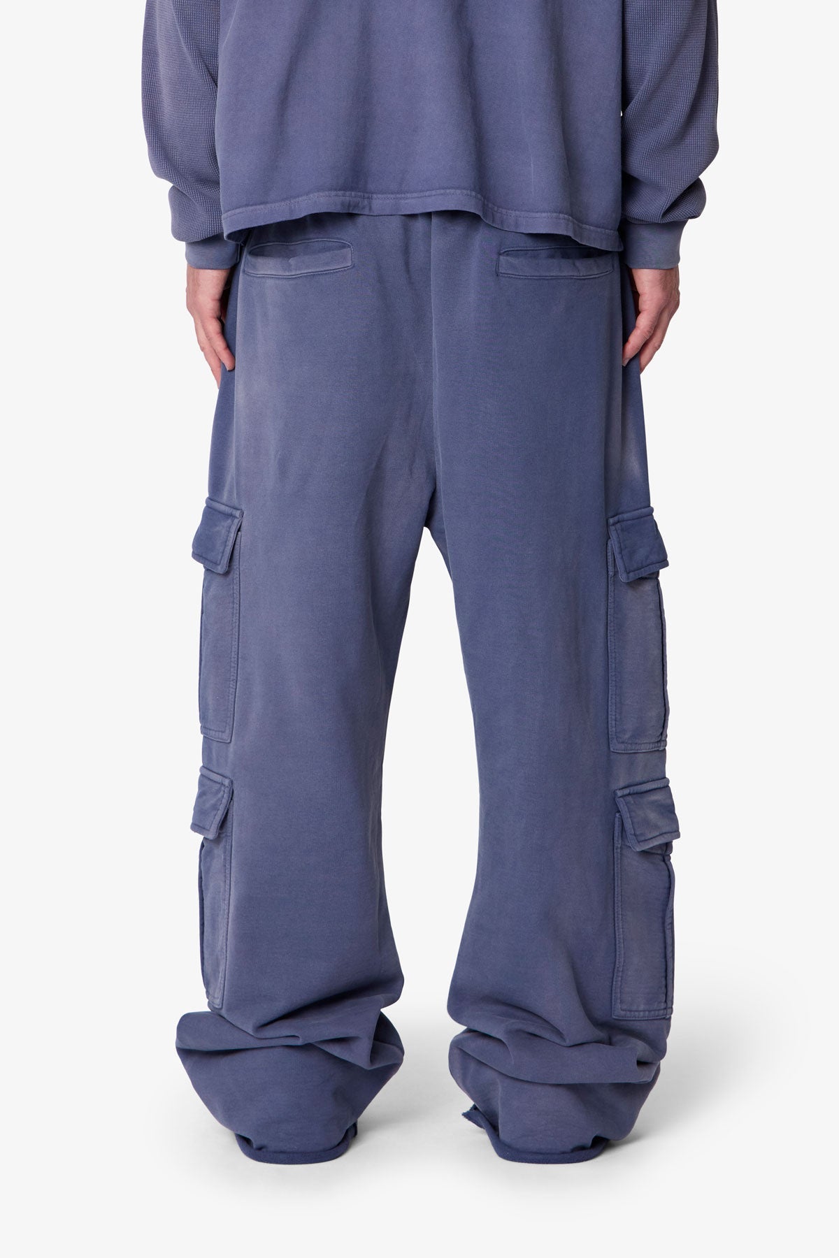 Ultra Baggy Cargo Sweatpants - Washed Navy