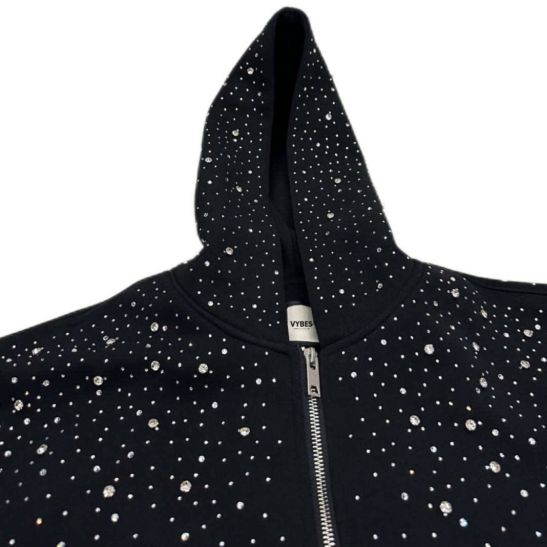 Rhinestone Galaxy Zip Up