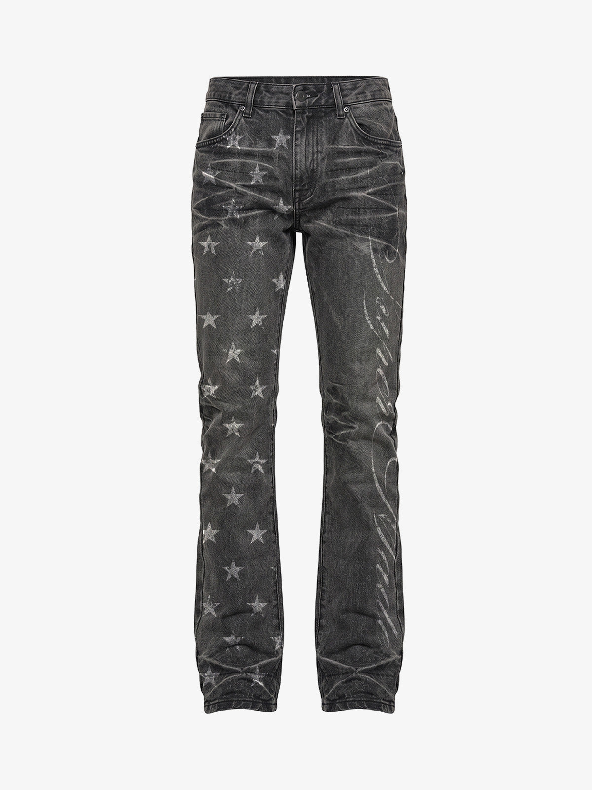 Crackle Star Pleated Jeans