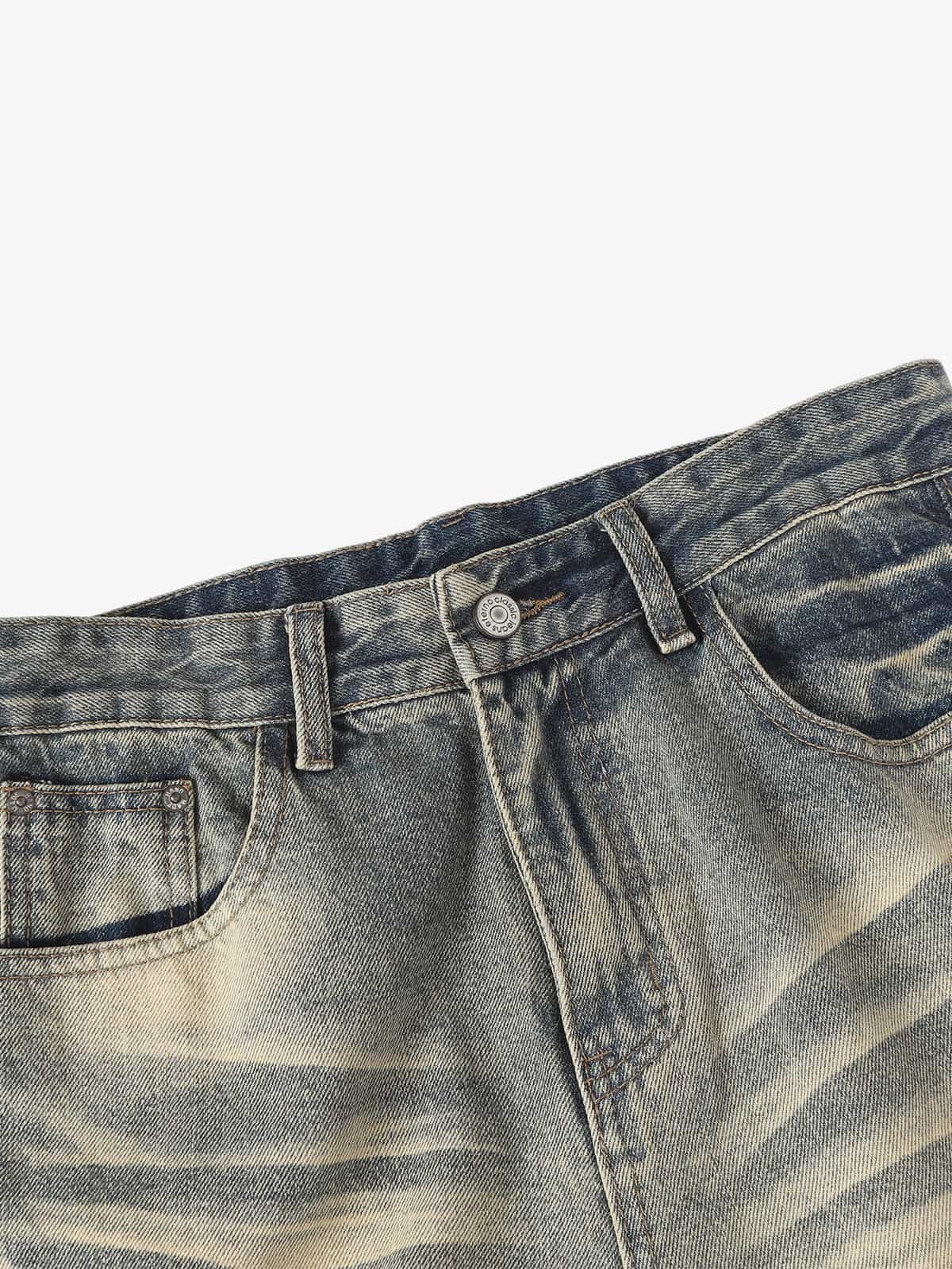 Vintage Washed Flare Jeans - 2625