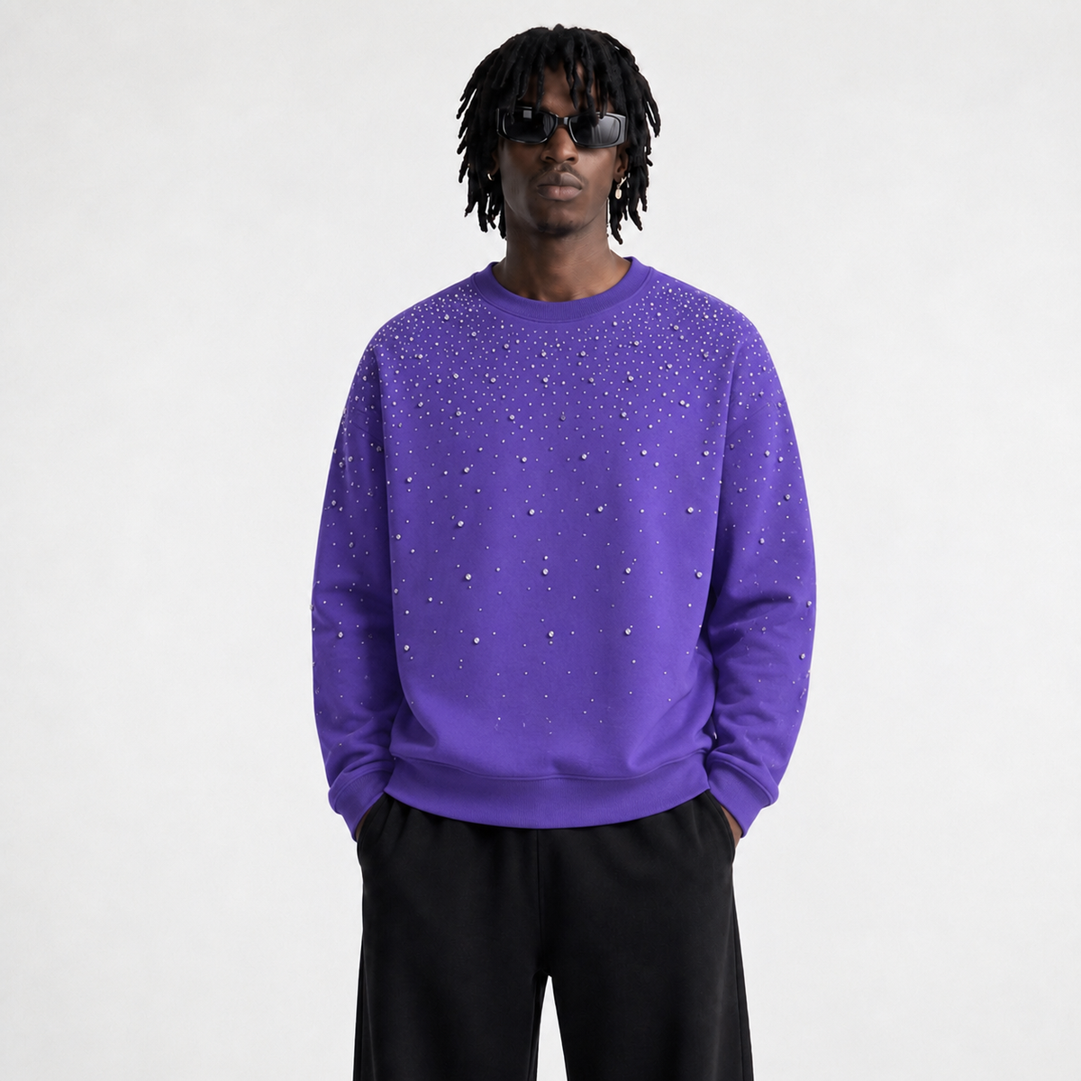 Rhinestone Galaxy Crewneck