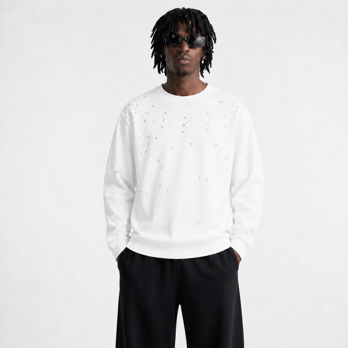 Rhinestone Galaxy Crewneck