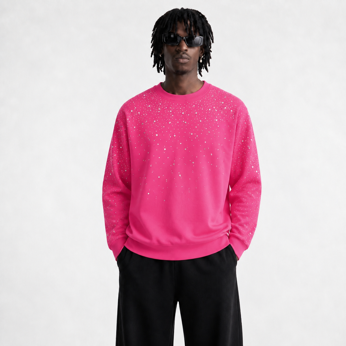 Rhinestone Galaxy Crewneck