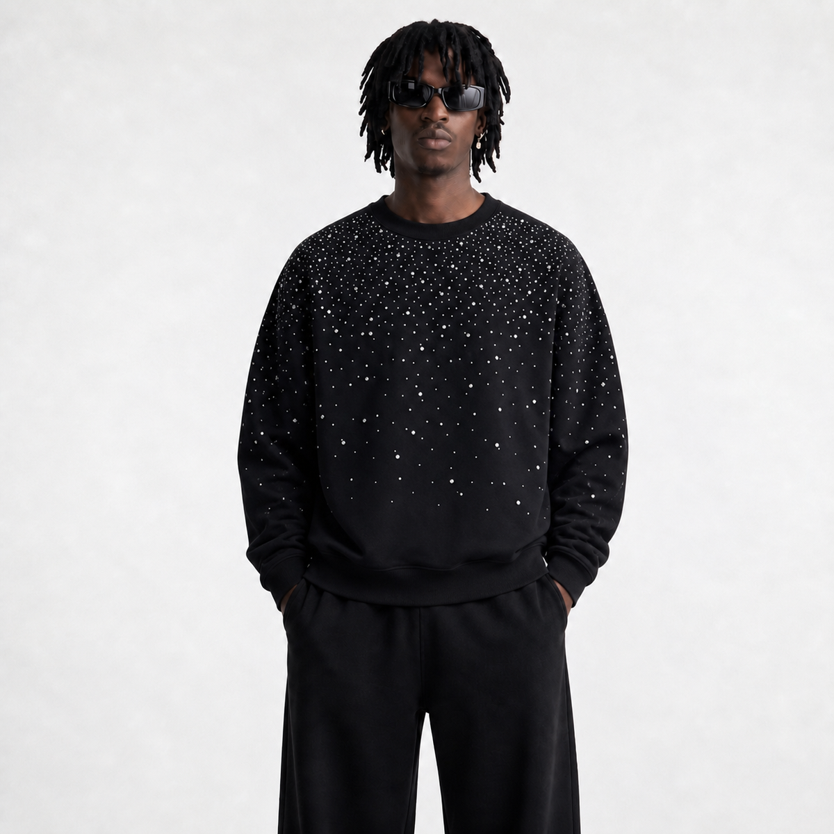 Rhinestone Galaxy Crewneck
