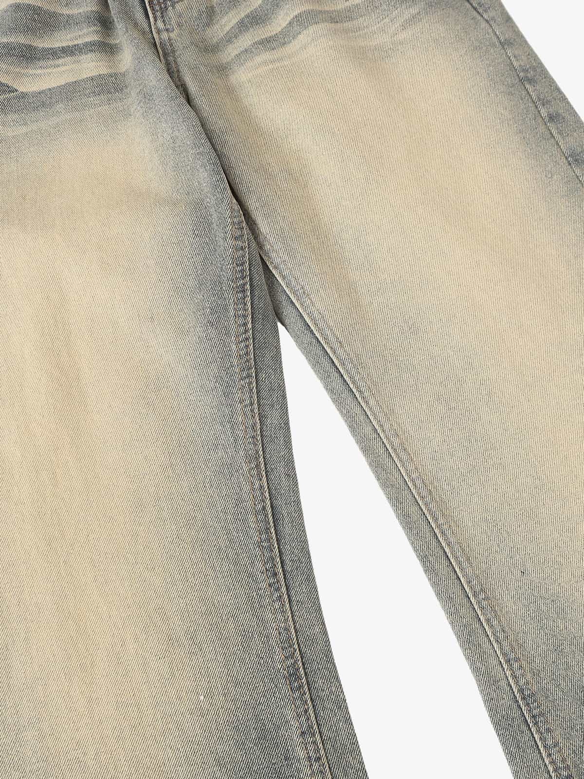 Vintage Washed Flare Jeans - 2625