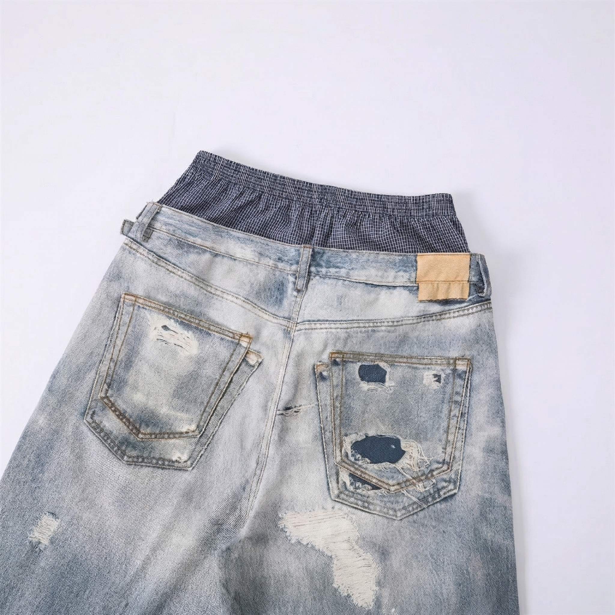 Boxer-Insert Baggy Denim