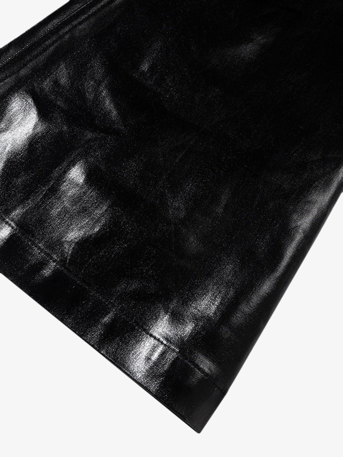Thesupermade Glossy Patent Leather Flare Pants - 2396