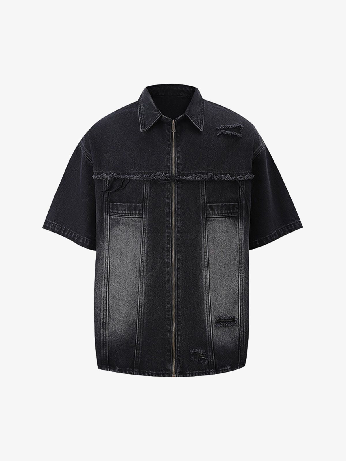 Ripped Denim Distressed Suit - 2460