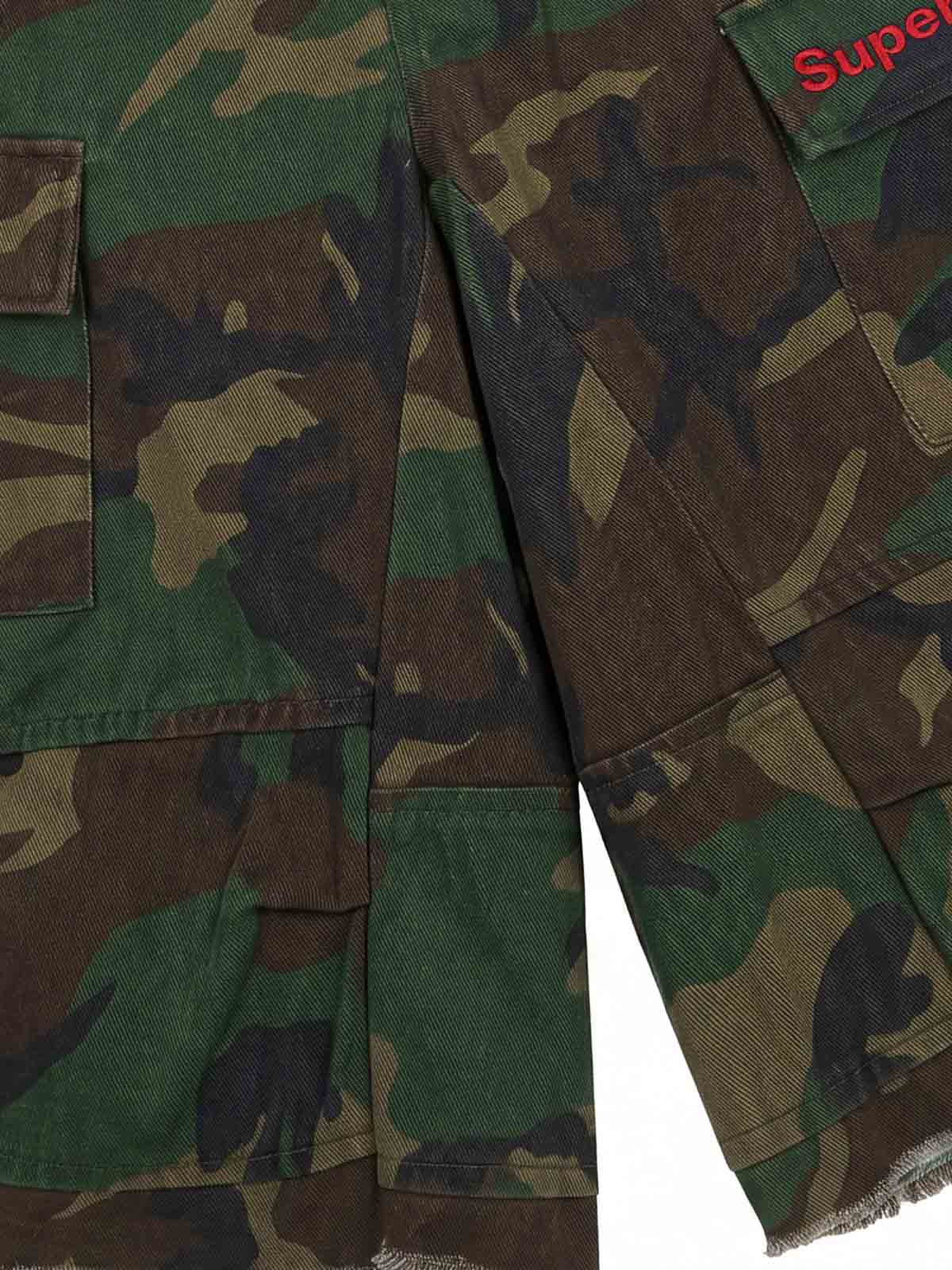 Vintage Camo Frayed Hem Cargo Shorts