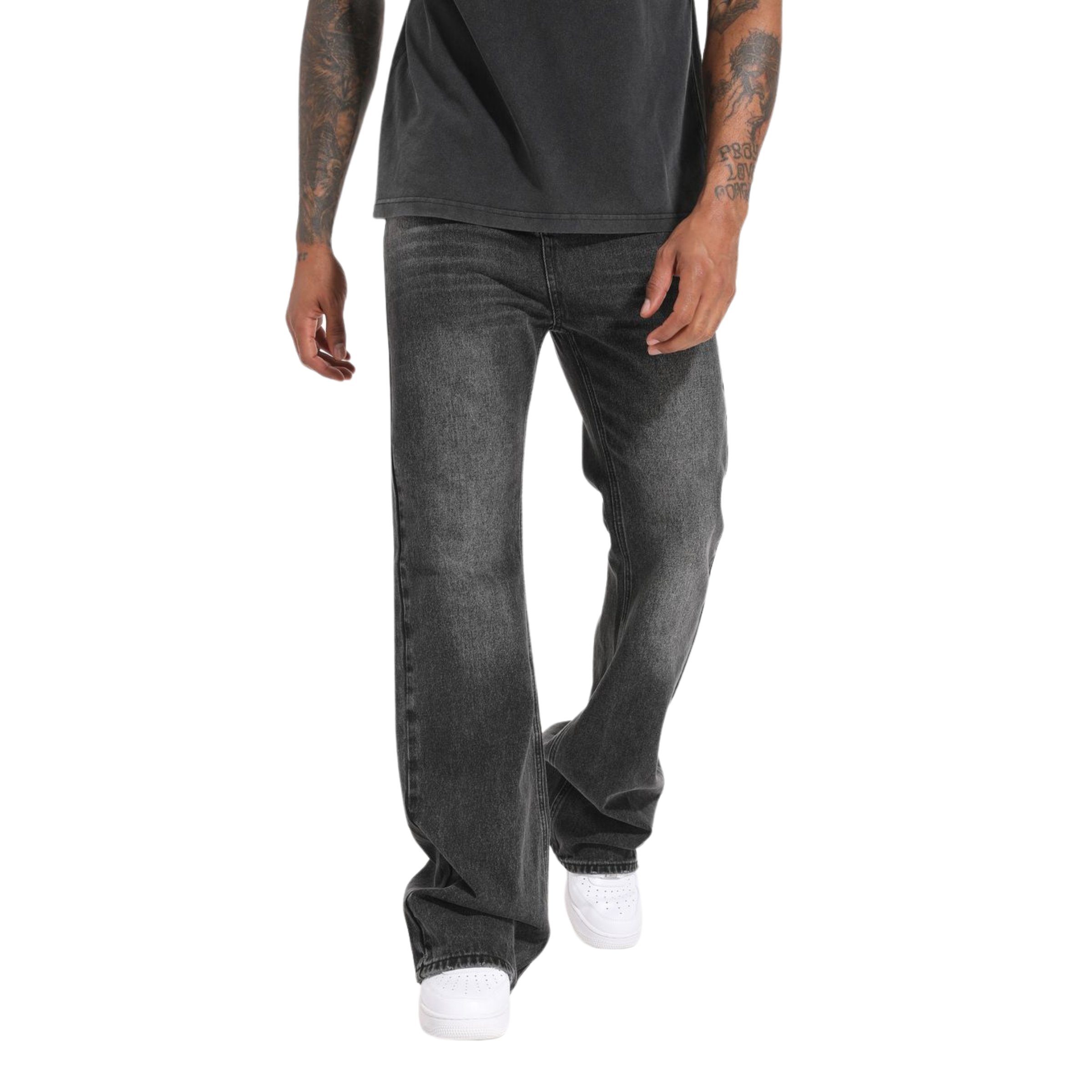 Flare Denim v2 | Washed Black
