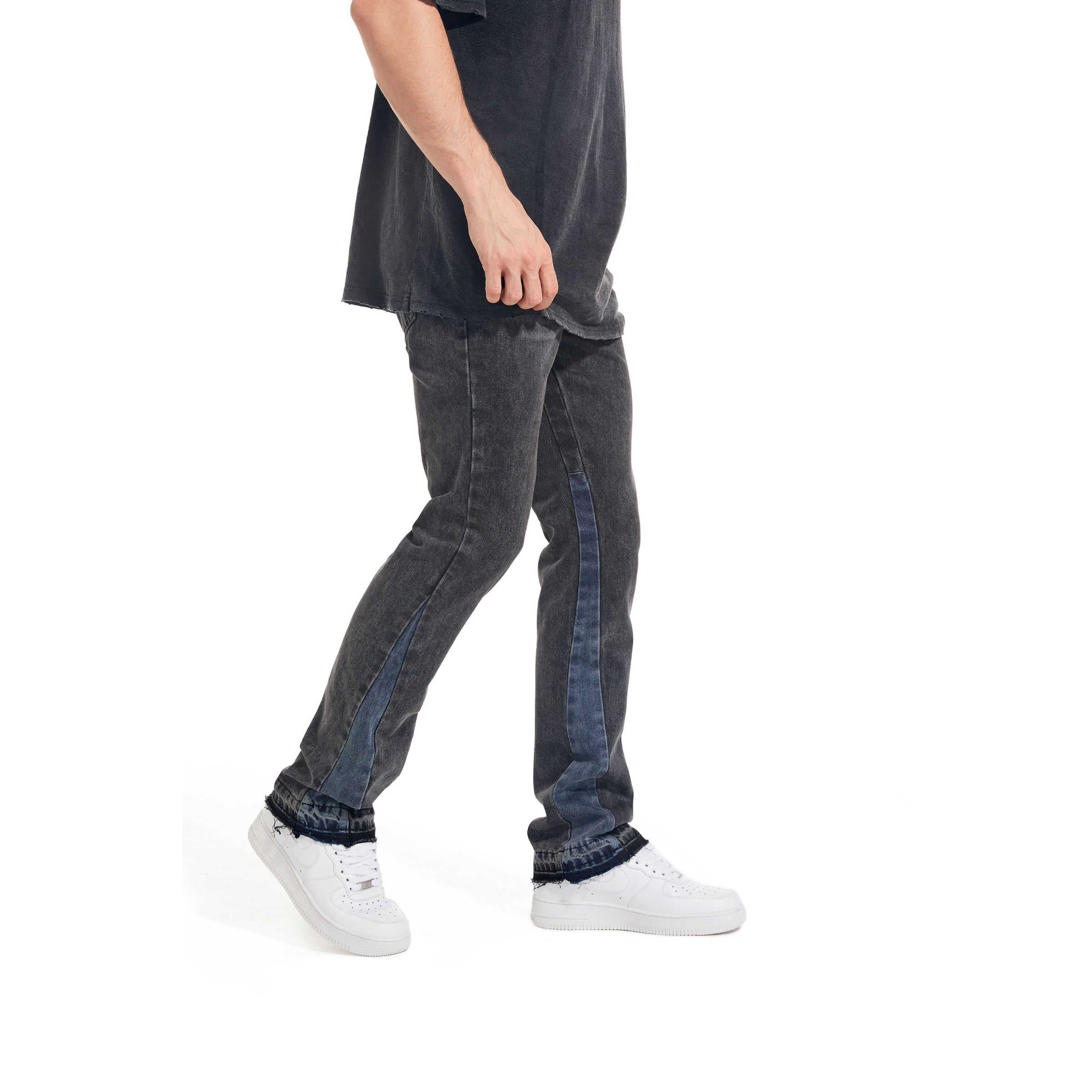 Flare Denim - Washed Black
