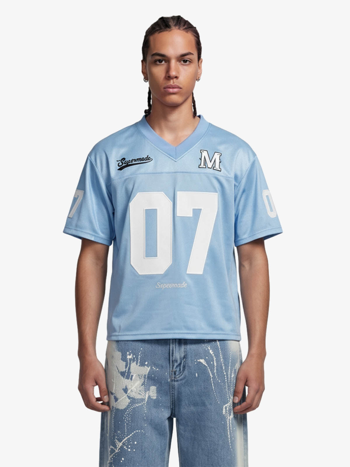 Loose Satin Jersey 07 Stitching Sports T-Shirt