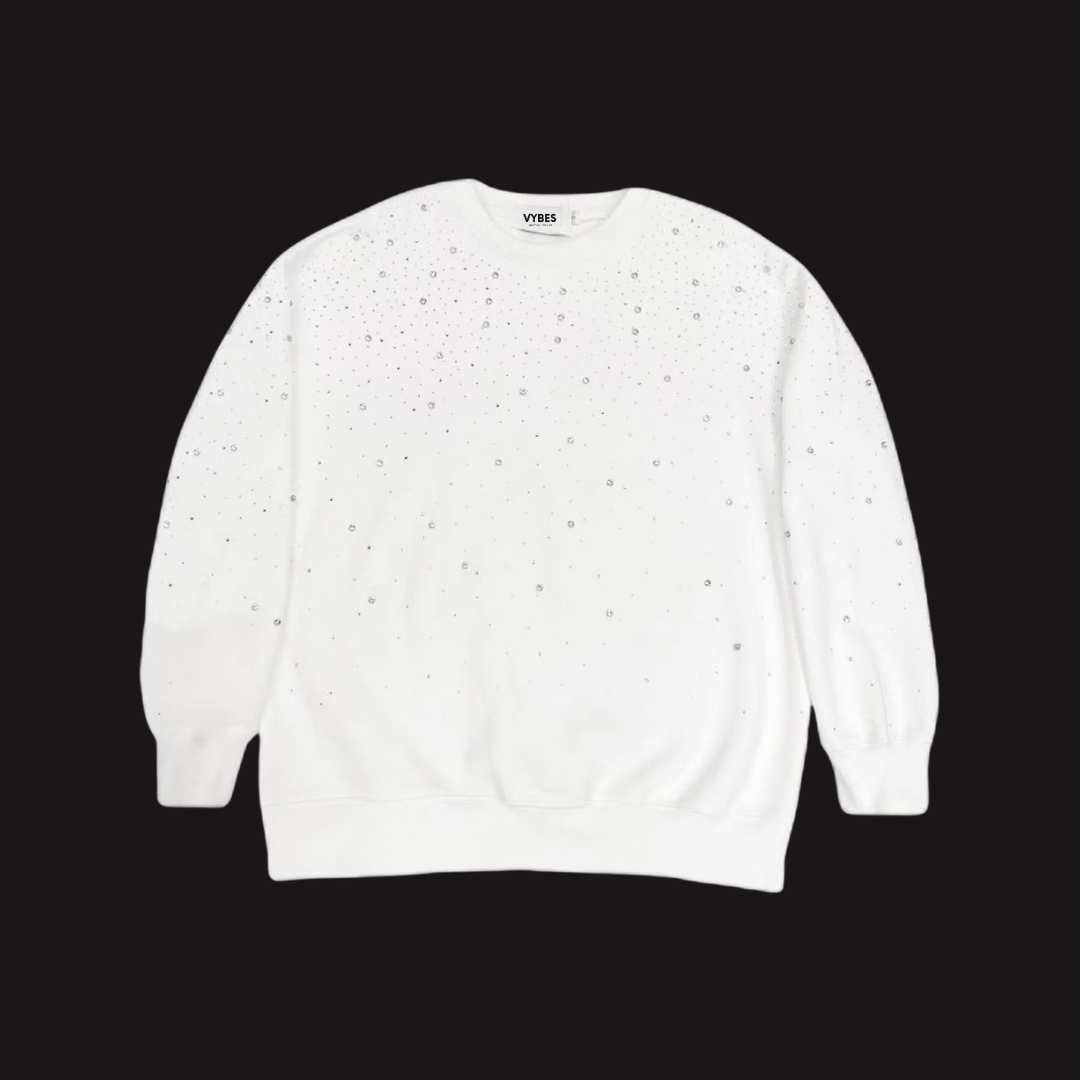 Rhinestone Galaxy Crewneck | Shimmering Comfort & Style