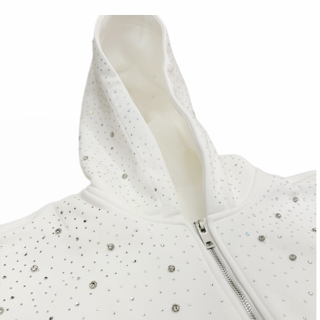 Rhinestone Galaxy Zip Up | Sleek & Sparkling Layer