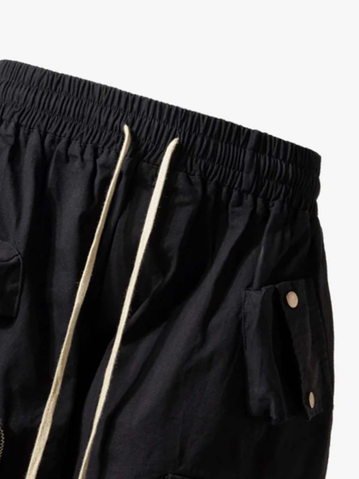 High-Waisted Olive Cargo Shorts