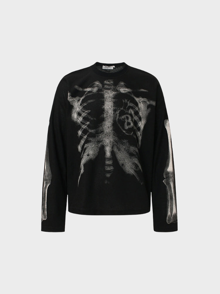 DCRB Waffle Knit Skeleton Longsleeve