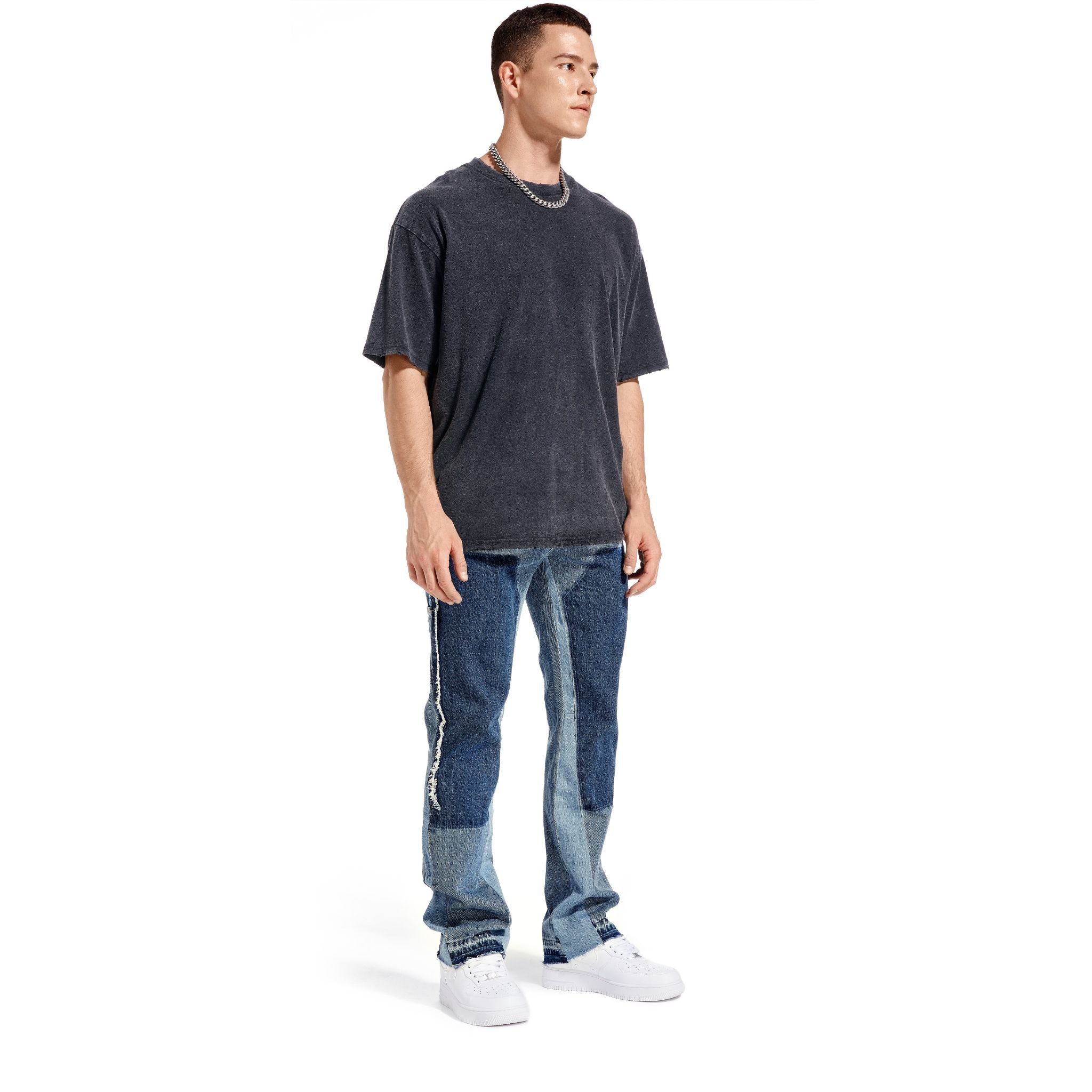 Flare Denim - Patch-work Indigo
