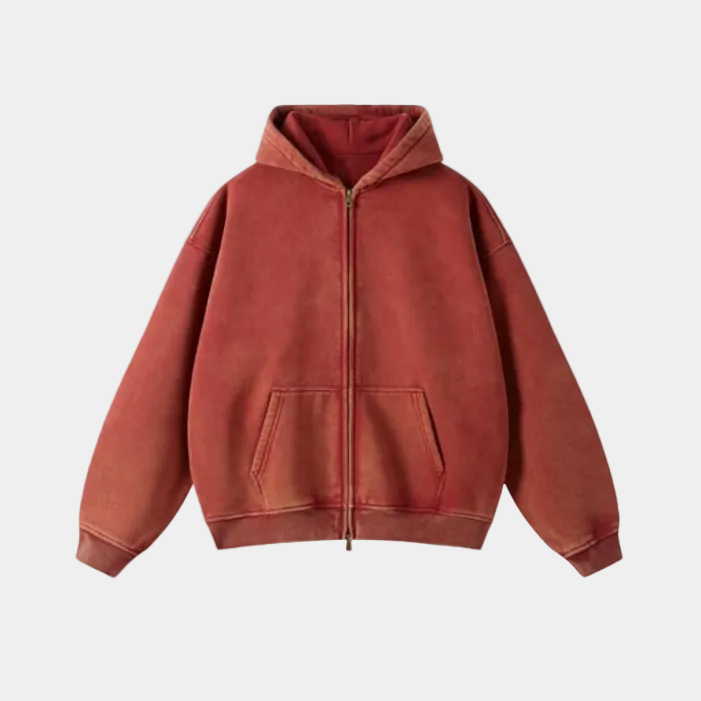 Heavyweight Zipped Hoodie - Black